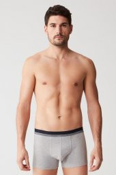 Erkek Lacivert+Baskili+Gri Mlj. 3 Lü Boxer - 3
