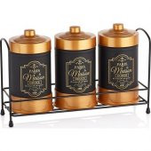 Cam Baharatlık 3 Parça Metal Standlı Baharat Seti - 2