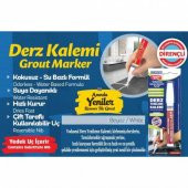 KALİTE Süper Seri Hızlı Kuruyan Suya Dayanıklı Derz Kalemi Beyaz - 2