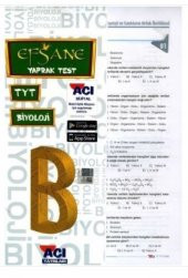 TYT Biyoloji Efsane Çek Kopart Yaprak Test Açı Yayınları - 1