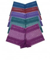 Cottonous/Cottondance Kadın Renkli Dantelli İz Yapmaz Transparan Şort 5li Mix Paket - 1