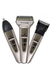 Gold Silver GS-150 3 Başlıklı Traş Makinesi Saç Sakal Kesme - 2