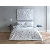 Taç Çift Kişilik Glow Parlayan Saten Nevresim Takımı Crystal Mavi - 1