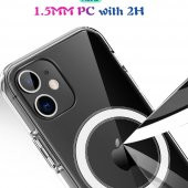 Teleplus iPhone 12 Mini Kılıf Coss Wireless Destekli Hibrit Silikon  + Mıknatıslı Kartlıklı Kılıf - 2
