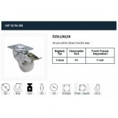Frenli Dönerli Tablalı Servis Tekeri Polyemid 80 mm Uygur 2 Ad - 2