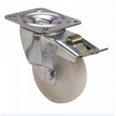 Frenli Dönerli Tablalı Servis Tekeri Polyemid  100 mm Uygur 2 Ad - 1