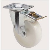 Frenli Dönerli Tablalı Servis Tekeri Polyemid 125 mm Uygur 2 Adet - 1