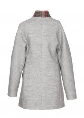 Kaşe Kumaş Reglan Kol Bayan Mont Gri Renk - 2