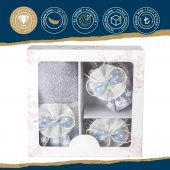 Lucca Pamuk Havlu + Süslü Sabun + Süslü Kolonya Şişesi Kutulu Set thumbnail 12