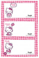 Umur Hello Kıtty Okul Etiketi 8*3 24lü Hk1400 (1 Paket) - 1