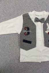 Tavşan Detaylı Erkek Bebek Pijama Takımı (Gri) - 2