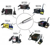 WELLHISE 900M-I Isı Ayarlı Havyalar İçin Yedek Havya Ucu - 4