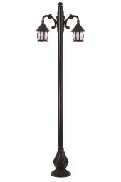 AVONNI BDR-68184-2BSY-M2 Siyah Boyalı Dış Mekan Aydınlatma E27 Çelik Boru ABS Polikarbon Cam 70x30cm - 1