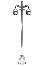 AVONNI BDR-68184-2BSY-M2 Siyah Boyalı Dış Mekan Aydınlatma E27 Çelik Boru ABS Polikarbon Cam 70x30cm - 3