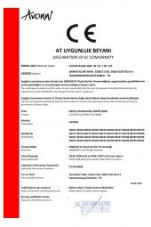 AVONNI BDR-68184-2BSY-M2 Siyah Boyalı Dış Mekan Aydınlatma E27 Çelik Boru ABS Polikarbon Cam 70x30cm - 6