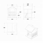 Mentari Ahşap Banyolu Bebek Evi (MT-3515) - 2