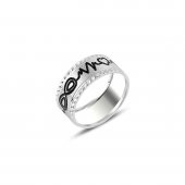 Sonsuzluk Motifli Gümüş Alyans - 1