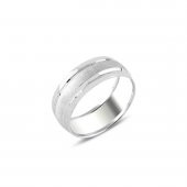 Rodyum Kaplama Sade Gümüş Alyans - 1