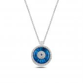 Yuvarlak Lapis Taşlı Gümüş Bayan Set - 2