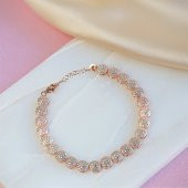 Beyaz Çoklu Taşlı Kadın Gümüş Bileklik - 1