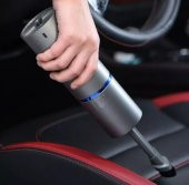 Yukka Gümüş Gri Kablosuz Elektirikli Araç Süpürgesi USB - 2