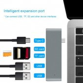 Yukka Gri MacBook USB Arttırıcı Port - 3