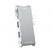 Yukka YC204 Gri Çift Type-C USB Çoklu Port - 1