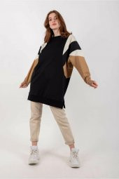 SOUL Kadın Siyah Tunik Sweatshirt 10590 - 1