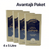 Yiyipduru 4lü  Erken Hasat Soğuk Sıkım Natürel Sızma Zeytinyağı 5 LT x 4 - 1