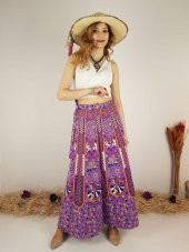 Kadın Mor Ithal Hint Fil Desenli Anvelop Etek 10162 thumbnail 2