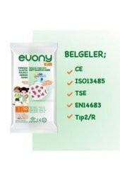 Evony Yumuşak Elastik Kulaklı 3 Katlı Telli Cerrahi Maske Kids(Çocuk) 10'lu x 16 Adet - 4