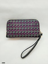 Kadın Mor Damla Desen Suni Deri Çanta 10959 - 1