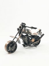 Metal Retro Motosiklet Modeli El Yapımı Dekor Biblo - 1