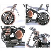 Metal Retro Motosiklet Modeli El Yapımı Dekor Biblo - 5