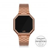 UPWATCH Edge Swarovski Big 42mm Swarovski Zirconia - Matte Rose Gold Unisex Kol Saati - 1