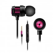 SNOPY SN-J01 TELEFON UYUMLU KULAKİÇİ SİYAH/MOR MİKROFONLU KULAKLIK - 1