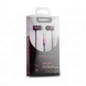 SNOPY SN-J01 TELEFON UYUMLU KULAKİÇİ SİYAH/MOR MİKROFONLU KULAKLIK - 2