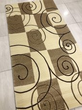 Saray Halı Vizyon 10325 A 100x200 Kahve Krem 2 Metre Yolluk ! - 2