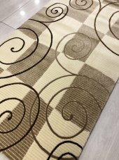 Saray Halı Vizyon 10325 A 100x200 Kahve Krem 2 Metre Yolluk ! - 5
