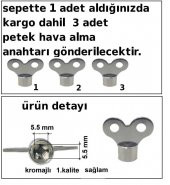 Radyatör Petek Havlupan Hava alma purjör anahtarı 3 adet fiyatı - 3