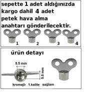 Radyatör Petek Havlupan Hava alma purjör anahtarı 4 adet fiyatı - 3