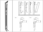 Panel Radyatör ayağı Duvara Montaj Konsolu 60 cm yaylı konsol - 3