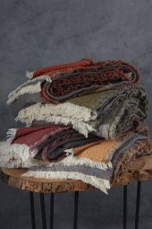 Ecocotton Organik Pamuk Tv Battanıyesı - Muna Antrasıt/Sarı 130X150 - 4