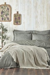 Ecocotton Organik Pamuk Tek kişilik Pike - Seren Bej 160x220 - 1