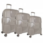 Bagacar Bubble Sert Silikon Kırılmaz Valiz Seti Gri - 1