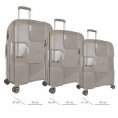 Bagacar Bubble Sert Silikon Kırılmaz Valiz Seti Gri - 2