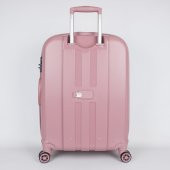 Bagacar Bubble Sert Silikon Kırılmaz Valiz Seti Pembe - 4