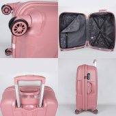 Bagacar Bubble Sert Silikon Kırılmaz Valiz Seti Mavi - 5