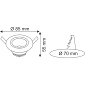 5w Saten Kasa Sıva Altı Led Spot - 2