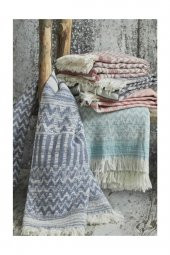 Ecocotton Organik Pamuk Peştamal Pareo Karla Siyah - 1